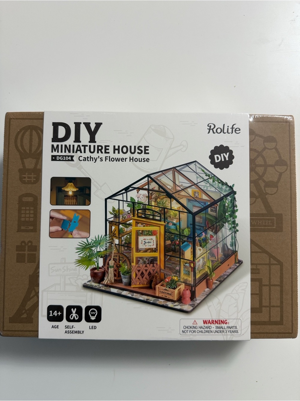 Rolife Cathy’s Flower House DG104 DIY Miniature House Kit New Sealed